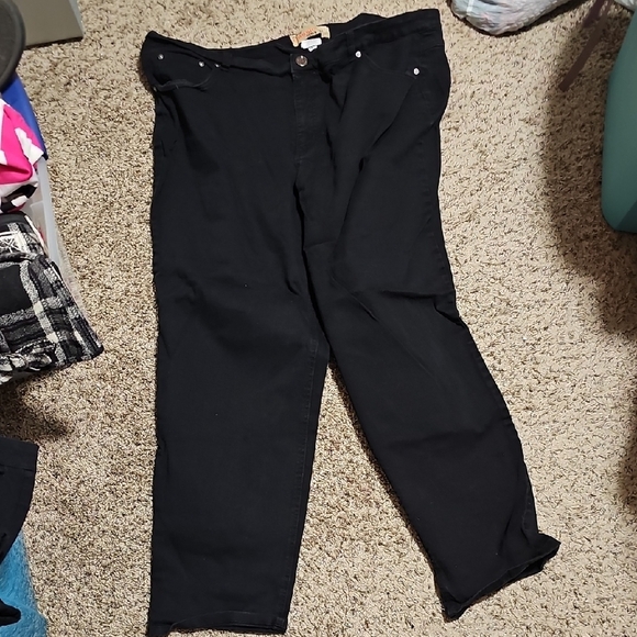 Just My Size Black Straight Leg Jeans. Plus Size 24w - Picture 3 of 4
